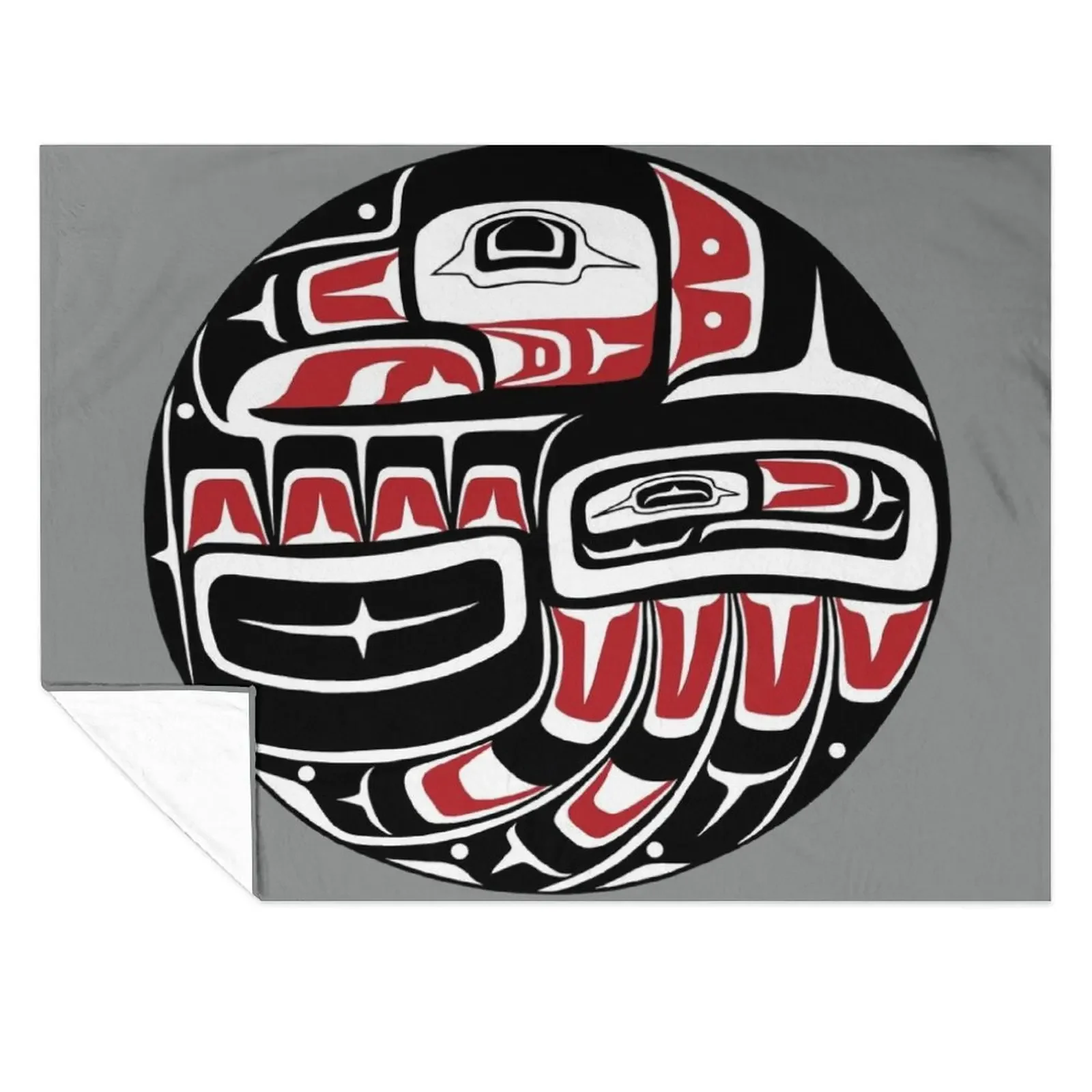 

PNW Eagle - Round Throw Blanket Sofas Thermal Nap Luxury Designer Blankets