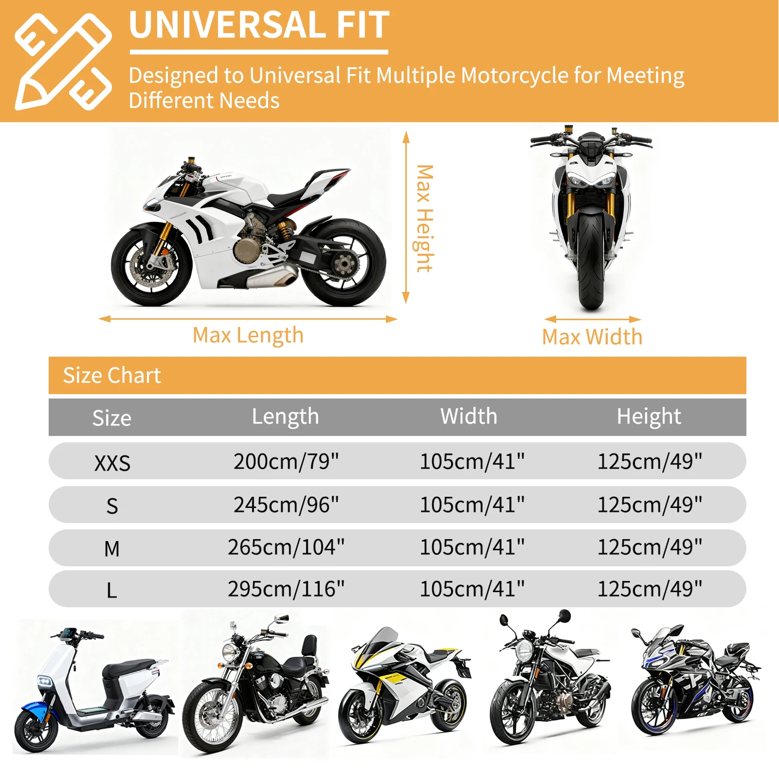 オートバイカバー 防水 屋外 反射材付き バイクカバー オールシーズン 防塵 紫外線防止 耐摩耗性 収納袋付き