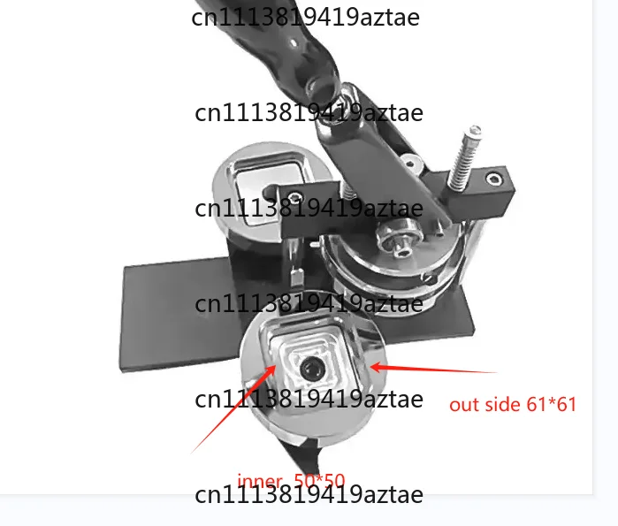 Stable Quality Square 50*50mm Badge Making Machine Includes PVC Cutter and 100 Pcs Fridge Magnet Material