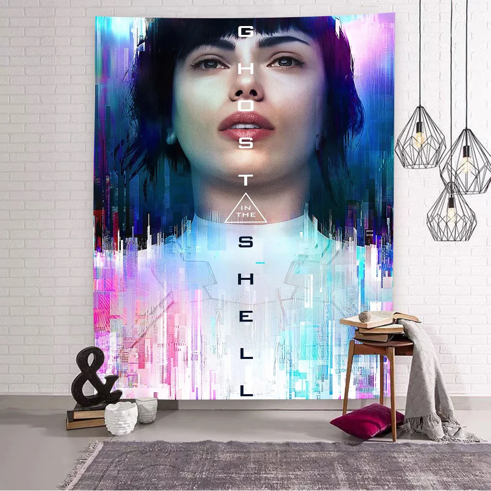 

G-ghost In T-the Shell Manga Movie Reusable Backdrop Cloth Animal Printed Background Cloth For Kids Birthday Party Decoration