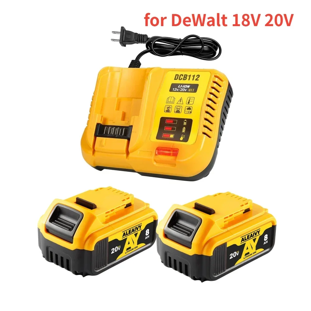 

New DCB112 DCB200 20V 8000mAh Lithium Replacement Battery For Dewalt 18V DCB184 DCB200 DCB182 DCB180 DCB181 DCB182 DCB201 DCB206