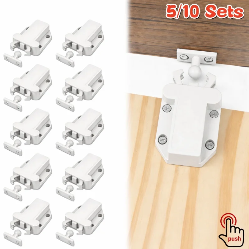 5-10-conjuntos-de-fechos-de-toque-nao-magneticos-brancos-para-portas-de-armario-tipo-push-to-open-acessorio-para-guarda-roupa