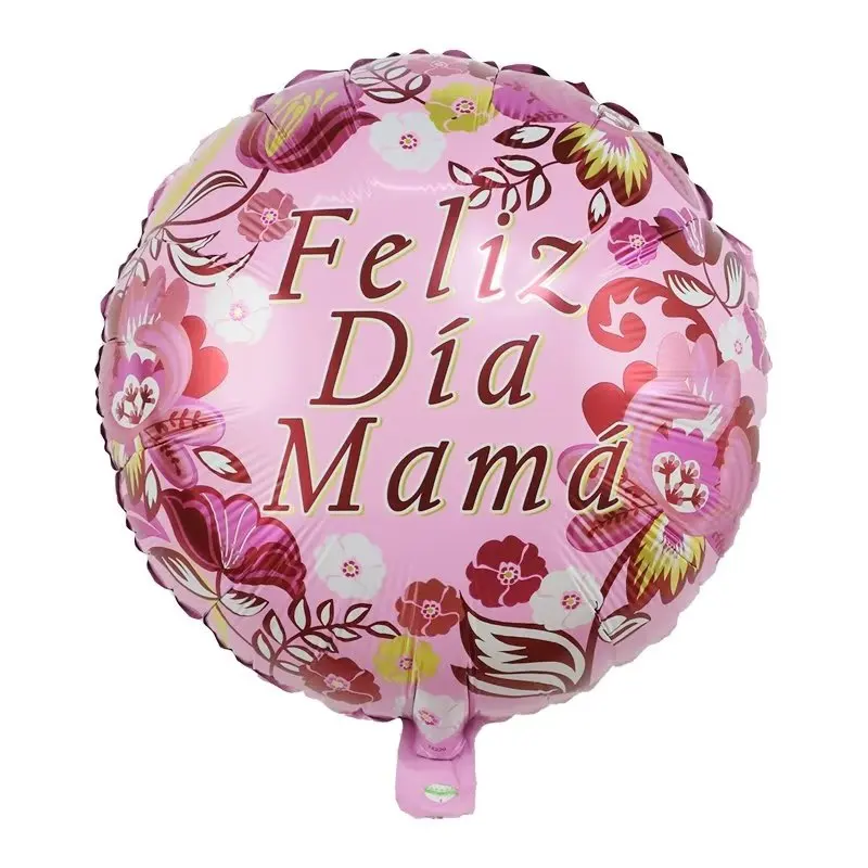 Ballon espagnol en aluminium pour mère, 10 pièces, 18 pouces, en forme de cœur, cadeau de fête des mères, décoration d'anniversaire pour adultes