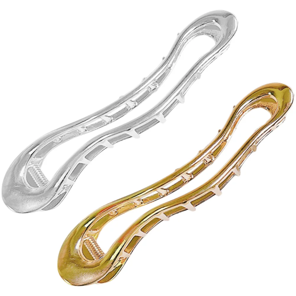 

Metal Hairpin Banana Clips Thick Hair Ponytail Claw Clips Women Alloy Pins Durable Sturdy Daily Elegant Stylish Accessories Hair