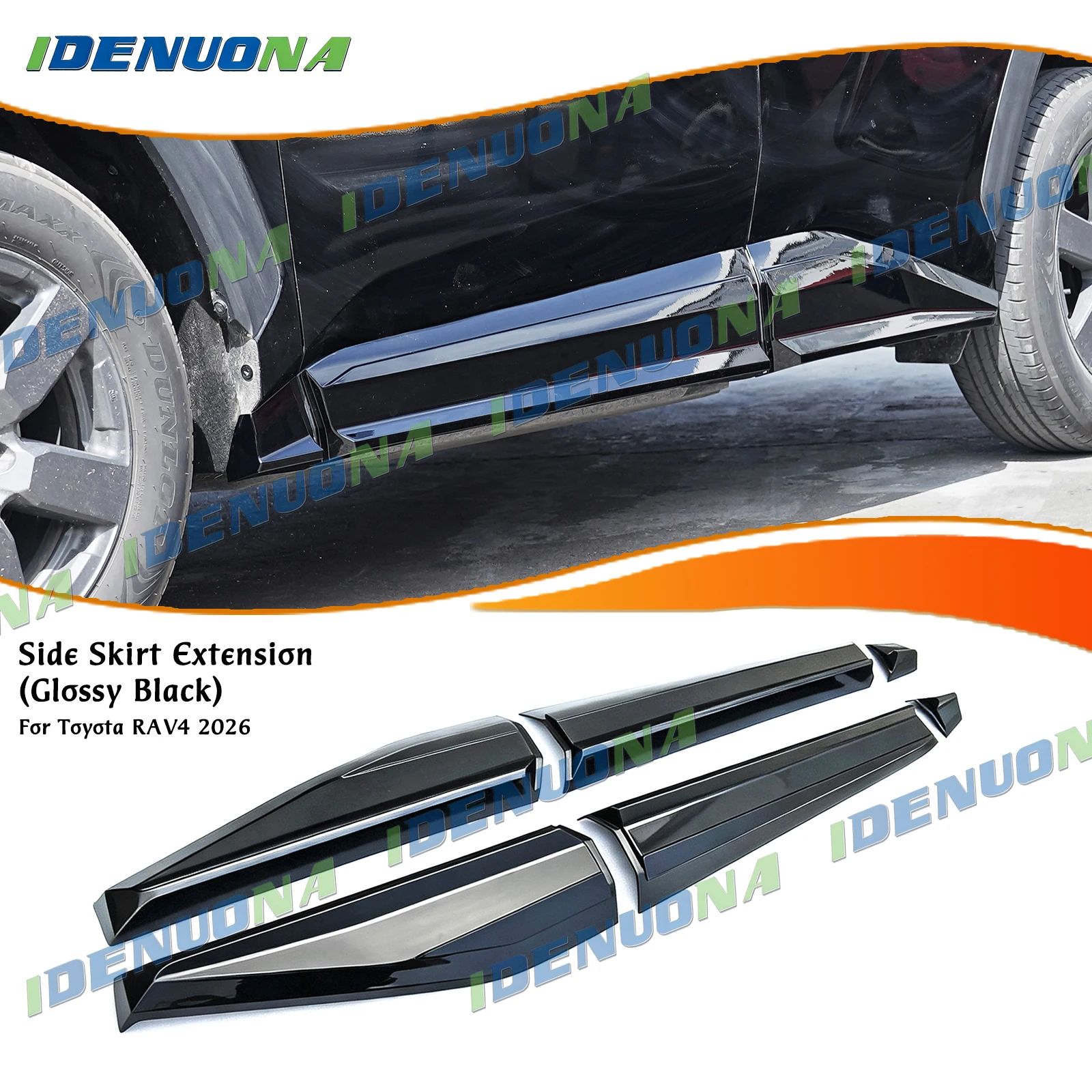 

For Toyota RAV4 2026 Side Skirt Splitter Extended Spoiler Lip Modified Part