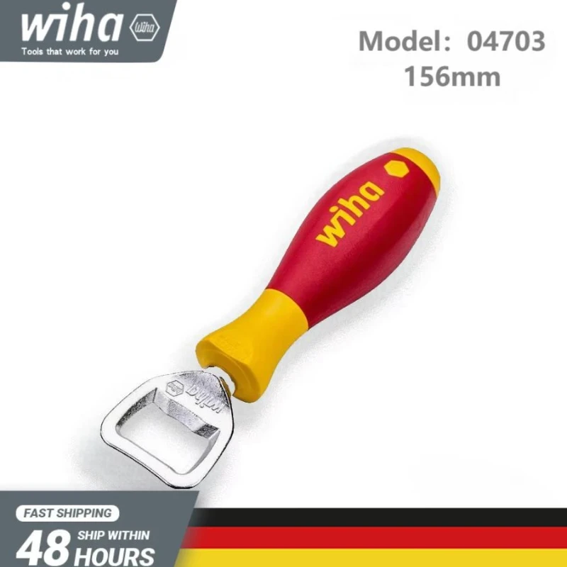 WIHA 04703 SoftFinish Bottle Opener with Screwdriver Handle Man's gift for Festival Made in Germany