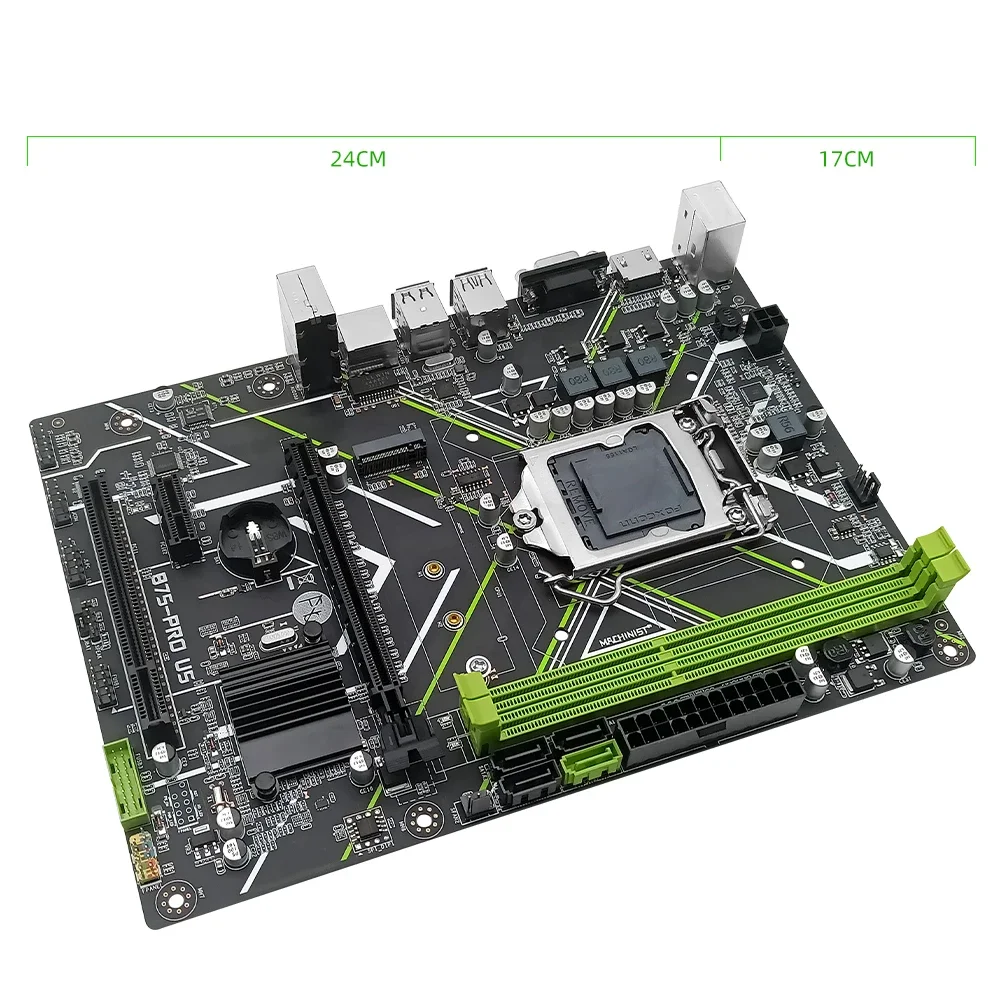 MACHINIST-placa base B75 LGA 1155 con NGFF M.2, interfaz HDMI VGA, compatible con Intel i3/i5/i7, CPU, memoria RAM DDR3 para escritorio