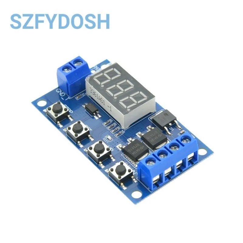 DC5-36V Dual MOS LED Digital Time Delay Relay Trigger Cycle Timer Delay Switch Circuit Board Timing Control Module DIY