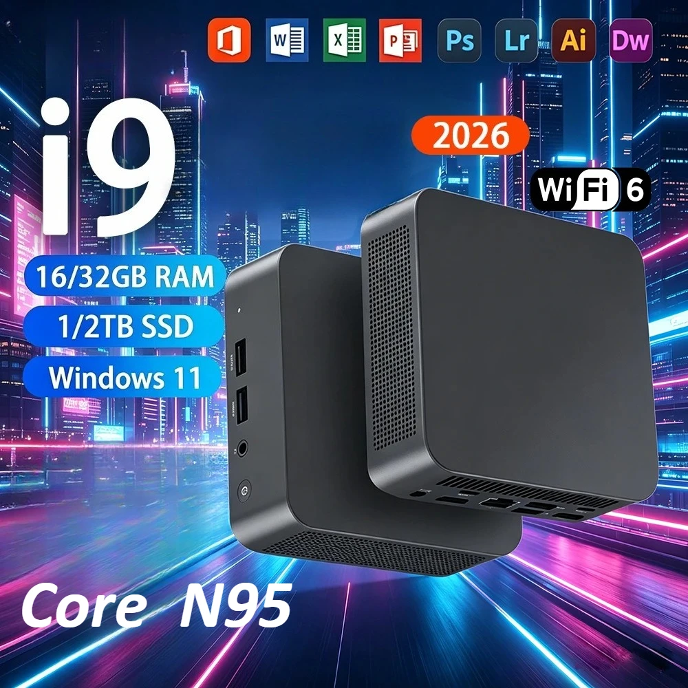 MINI PC Core  N95 Windows 16GB  RAM 1TB 2TB SSD WIFI5 BT5.2 4K HD Mini Gaming Office Study Pc