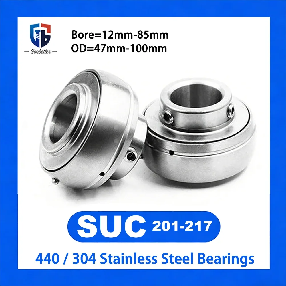 

304/440 Stainless Steel Outer Spherical Ball Bearings Rust Proof Insert Bearings High Precision For Industrial Machinery Parts
