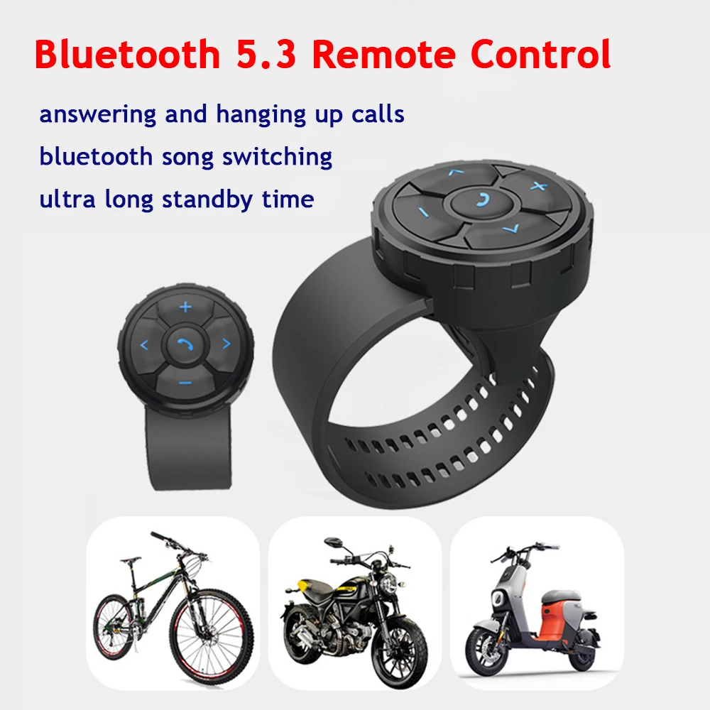 Wireless Bluetooth 5.3 Remote Button Multifunctional Handsfree Car Kit Bluetooth Media Controller For Car Motorcycle Bicycle