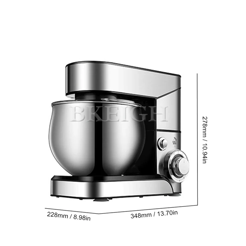 Máquina de amassar totalmente automática pequena doméstica Batedor de ovos de metal Misturador de massa multifuncional