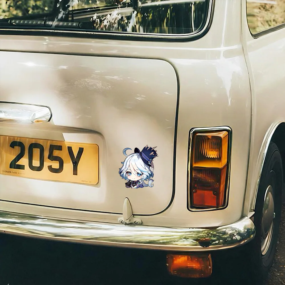 Anime Genshin Impact Decal, Furina Cute Girl Add Vitality to Car, High-Quality Waterproof Sticker Suitable for Smooth Substrates view 4