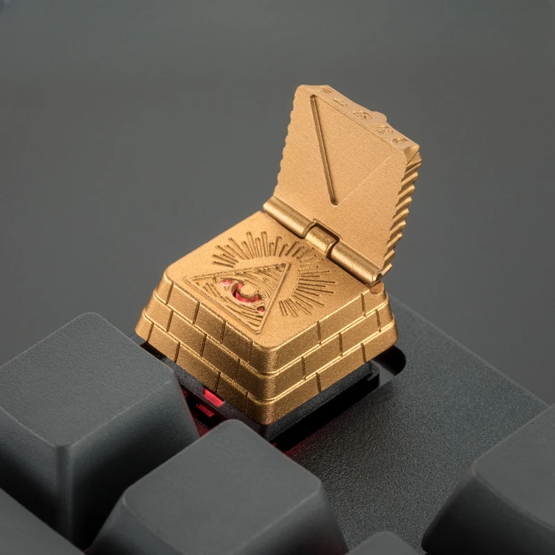 Pharaoh, Eye of God, Original Personality Creative Movable Metal Transparent Keycaps, Mechanical Keyboard Keycaps