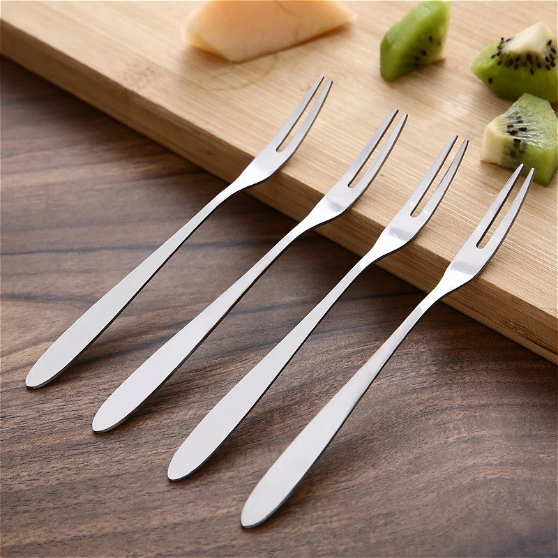 

5/10PCS 5.1 Inch Stainless Steel Dessert Forks - Mini Portable Food-Grade Forks for Salad Fruit Tasting Cocktail Cake
