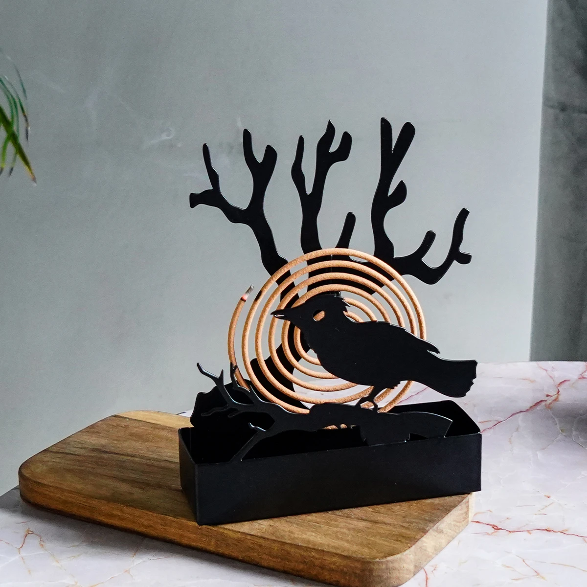 With Tray Creative Mosquito Coil Holder Incense Stand Coil Incense Burner Anti-Scald Modern Stand Suitable for Family Bedroom