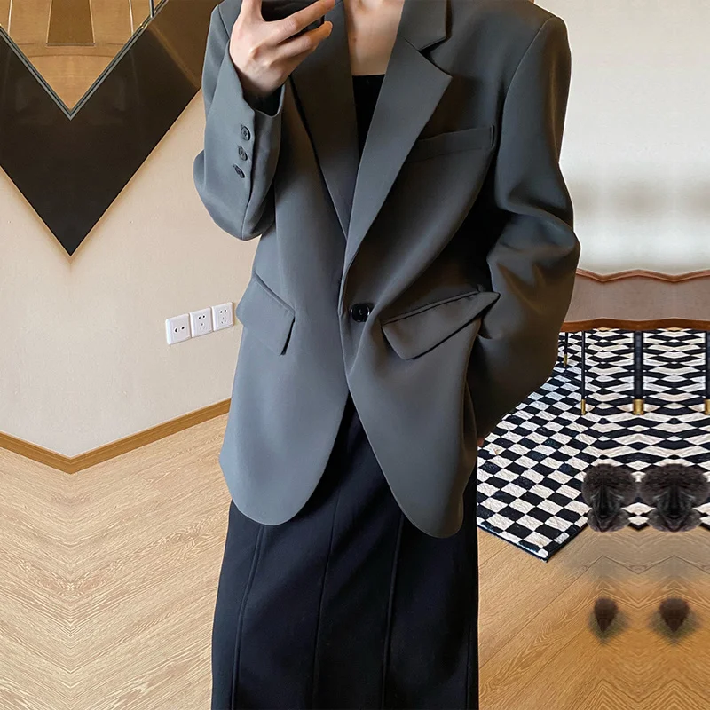 

Long Coat Woman Women'S Blazer Fork Decor Waist-Hugging Stretch Colour Femal Bright Floating Longsleeves Midi Bussiness Gate
