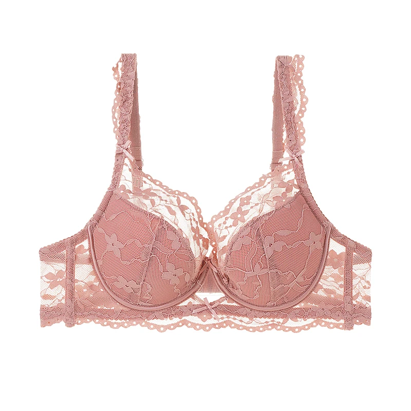 

Женское сексуальное женское белье, французские кружевные бюстгальтеры, мягкий стальной бюстгальтер с кольцом, пуш-ап, маленькая грудь, цветочная вышивка, ажурная сетка