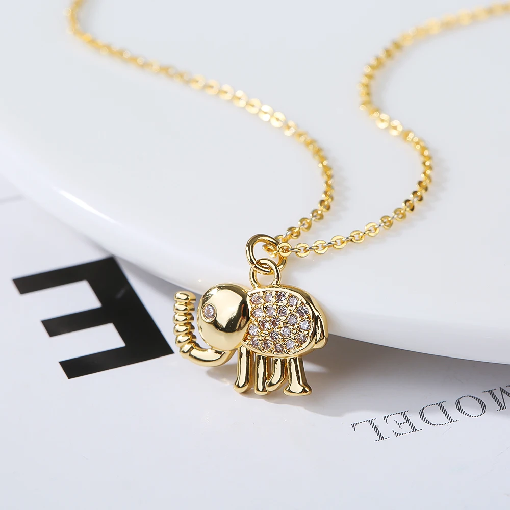 New Geometric Multi Style Micro Inlaid Zircon Gold Plated Copper Men And Women Fashion Pendant Necklace Wholesale Gifts