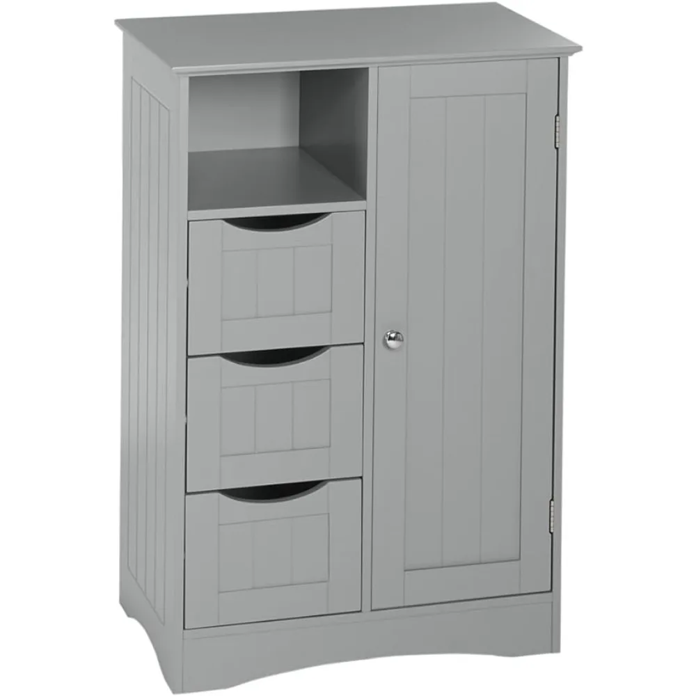 3 Drawer Bathroom Storage Cabinet Gray Floor Cabinet Ashland Collection 1 Door Home Furniture Freight Free Cabinets Vanity