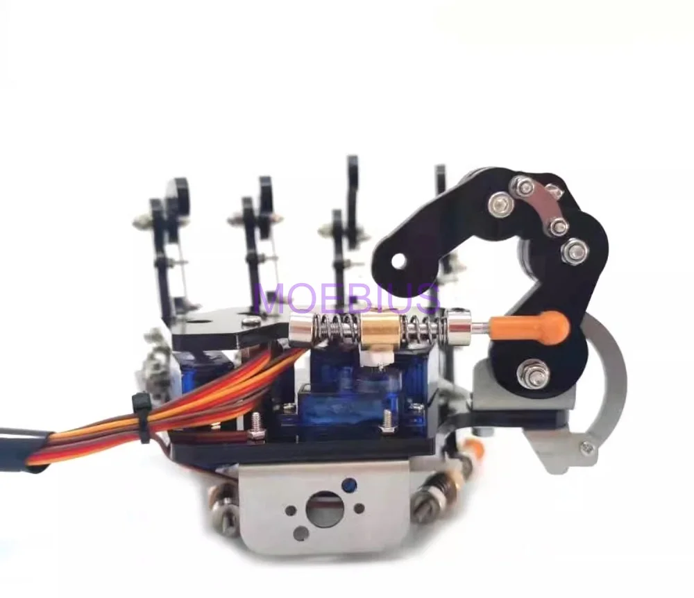300G Load Bionic Mechanical Claw 5 Finger Robot Claw 5 DOF Palm Gripper Finger Diy Educational Training Kit