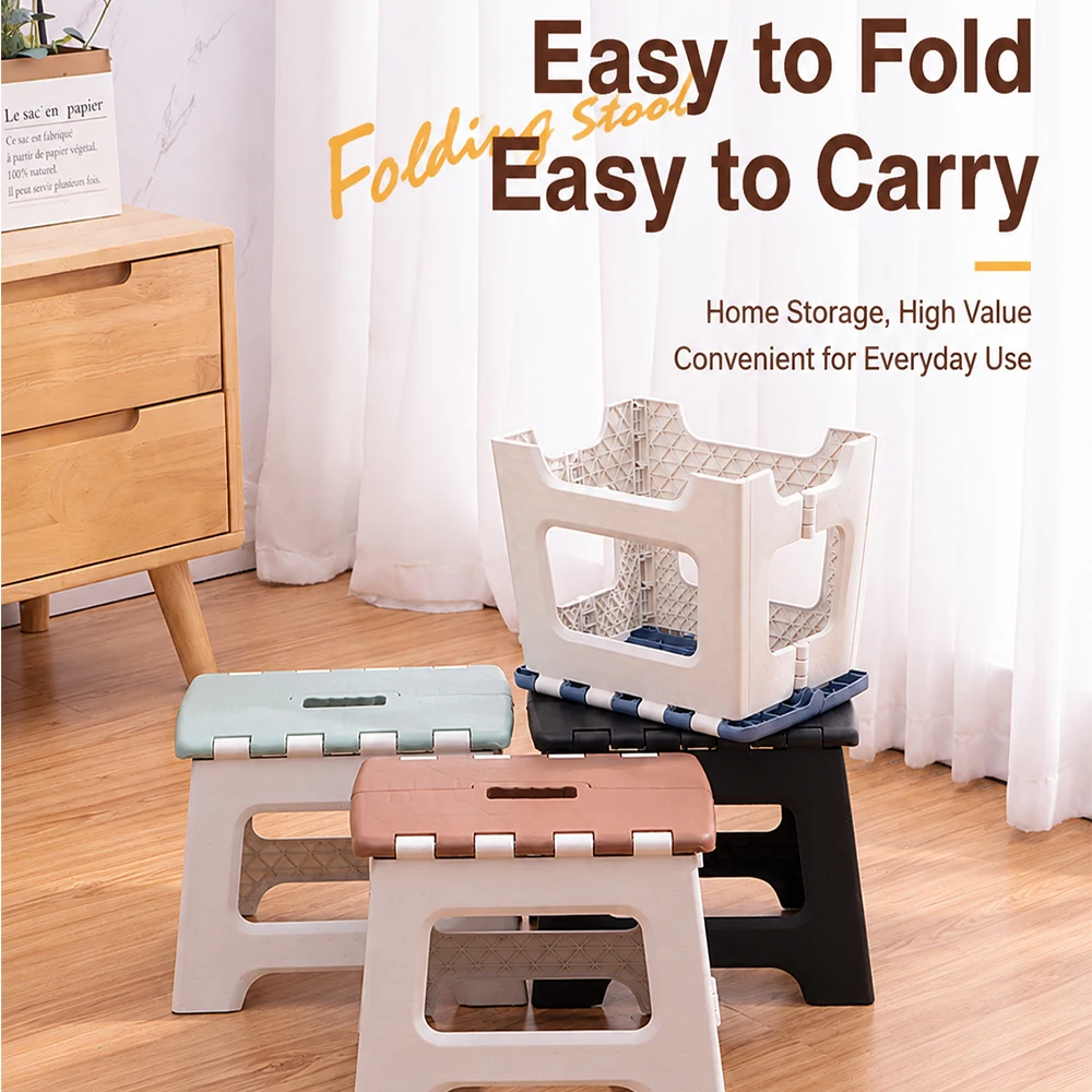 Stepladder Folding Chair Stool Stepladder Easy to Carry Anti-Slip Fishing Mountain Climbing Sports Events Outdoor Activities