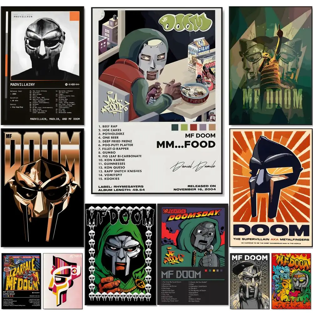 

Singer M-M-MF D-D-DOOM Poster Aesthetic Anime Wall Print Removable Self Stick Canvas Poster For All Spaces