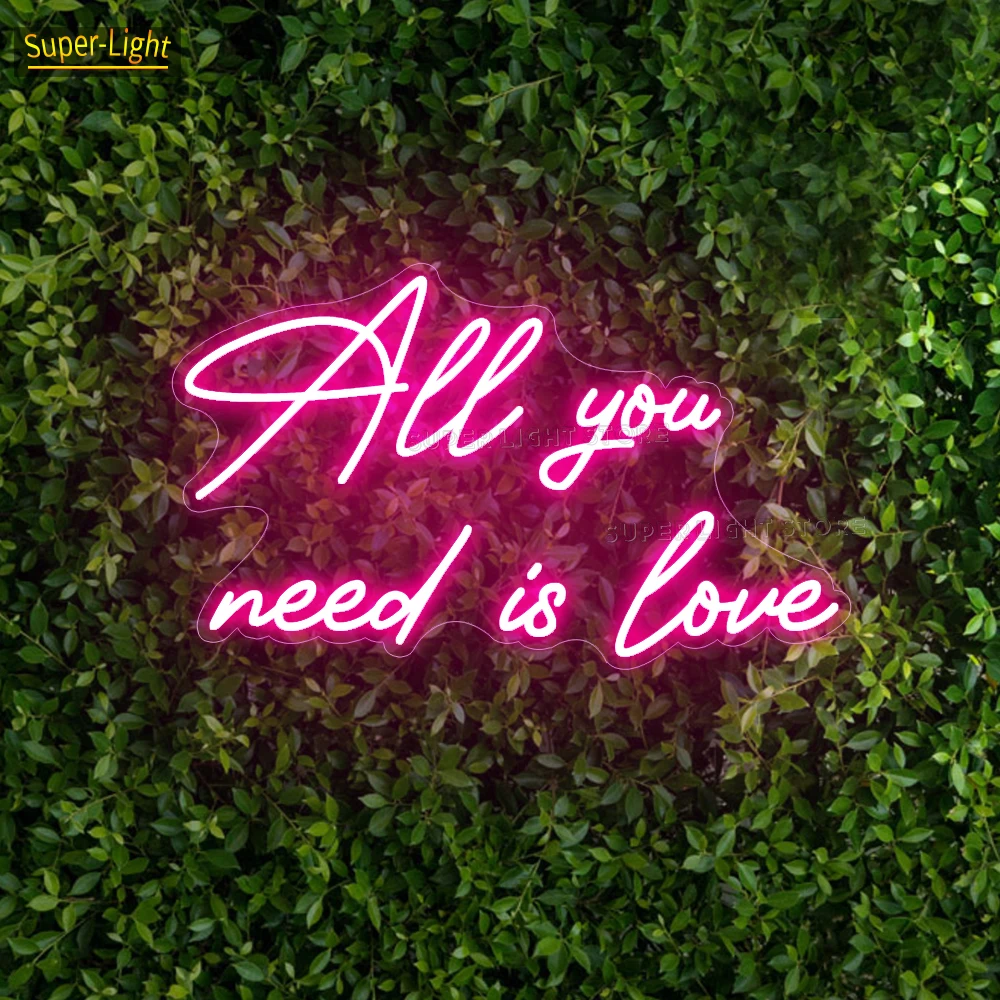 All You Need is Love Neon Sign Custom Wedding Gifts, Wedding Sign Custom Wall Decor, Led Signs Wedding Decor, Neon Light Persona