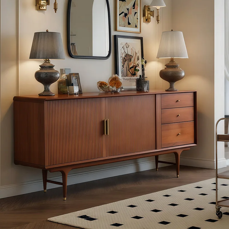 

Medieval Support Dining Side Cabinet Household Wall Retro Storage Living Room Cabinet Tea Bucket Home Furniture Armoire XY40GZ