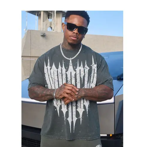 Imagen 2 del producto Camisetas para hombre, novedad de verano, deportes, ocio, algodón, cuello redondo, moda, ropa holgada y cómoda, camisetas para gimnasio y correr para hombre