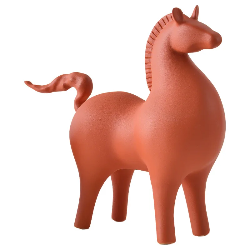 

Living room decoration ceramic Tangma ornament office entrance home decoration