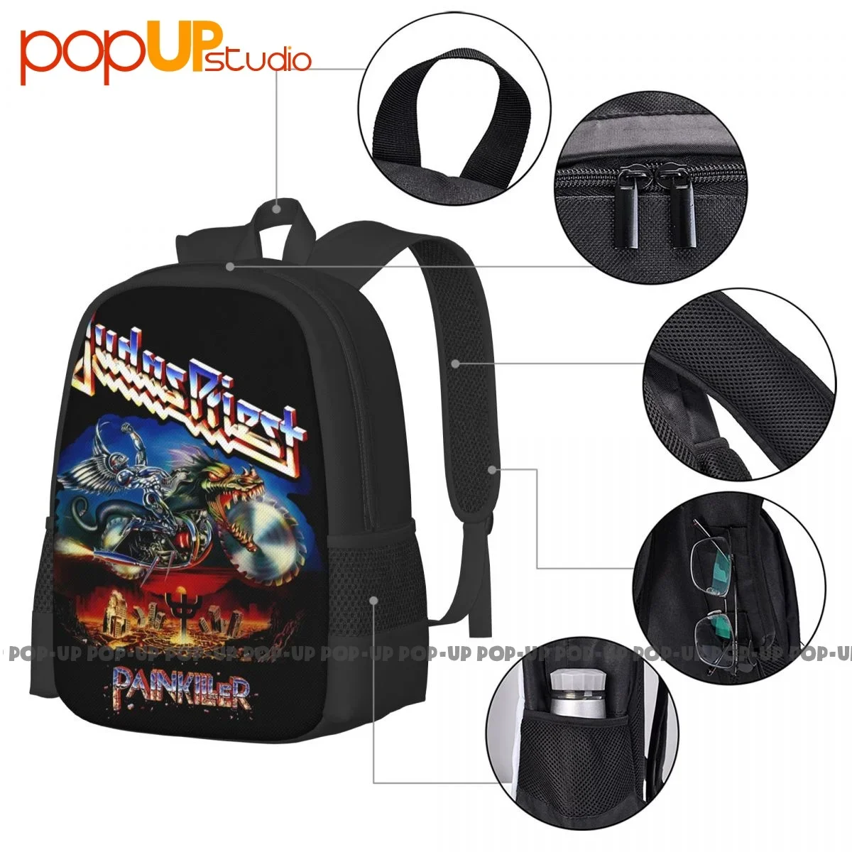 Judas Priest-Sac à dos anti-douleur 1990, grande capacité, sac de plage tendance, sac à provisions multifonction