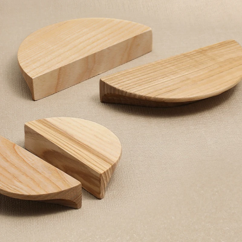 Schrankbeschläge Kinderkleiderschrankgriff Nordischer Halbkreis Holzschrankgriffe Holztür-Schubladenknöpfe – Detail 4