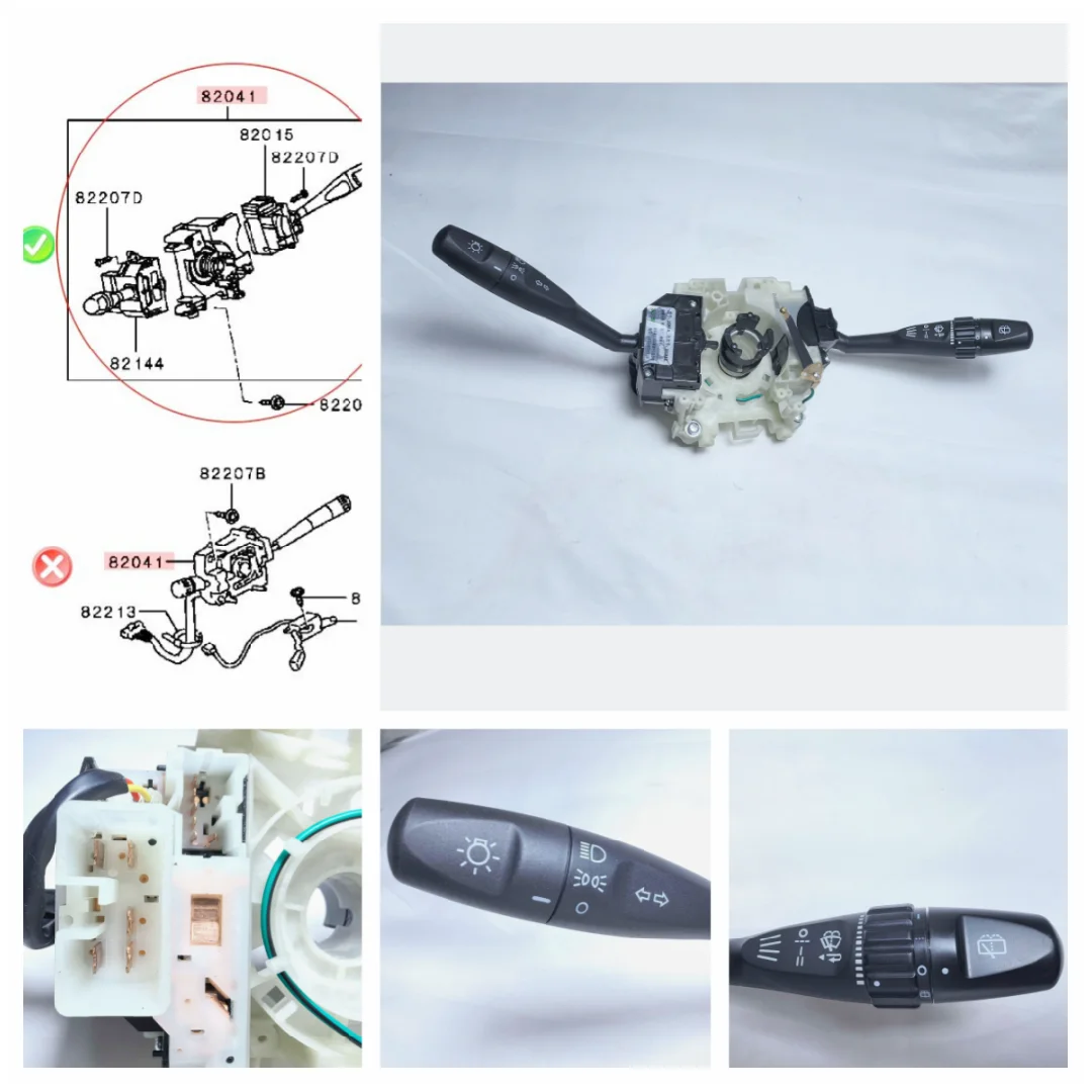 Steering Wheel Light Wiper Switch Stalk Fit Steering Column Switch Fit For Pajero Montero Sport V43W V45W K96W MR459851 MR459861