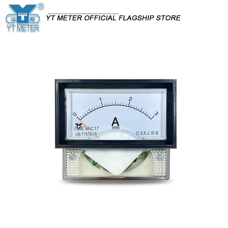 85C17 DC ammeter 30mA 50mA 500mA 1A 2A 3A 5A 10A 15A pointer DC circuit instrument black meter rectangular 100A requires shunt