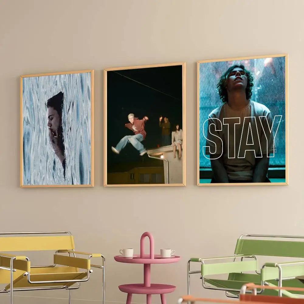 

Singer the K-Kid L-LAROI-S Poster Paintings Self Adhesive Prints Home Bedroom Living Room Decor Vintage Gift