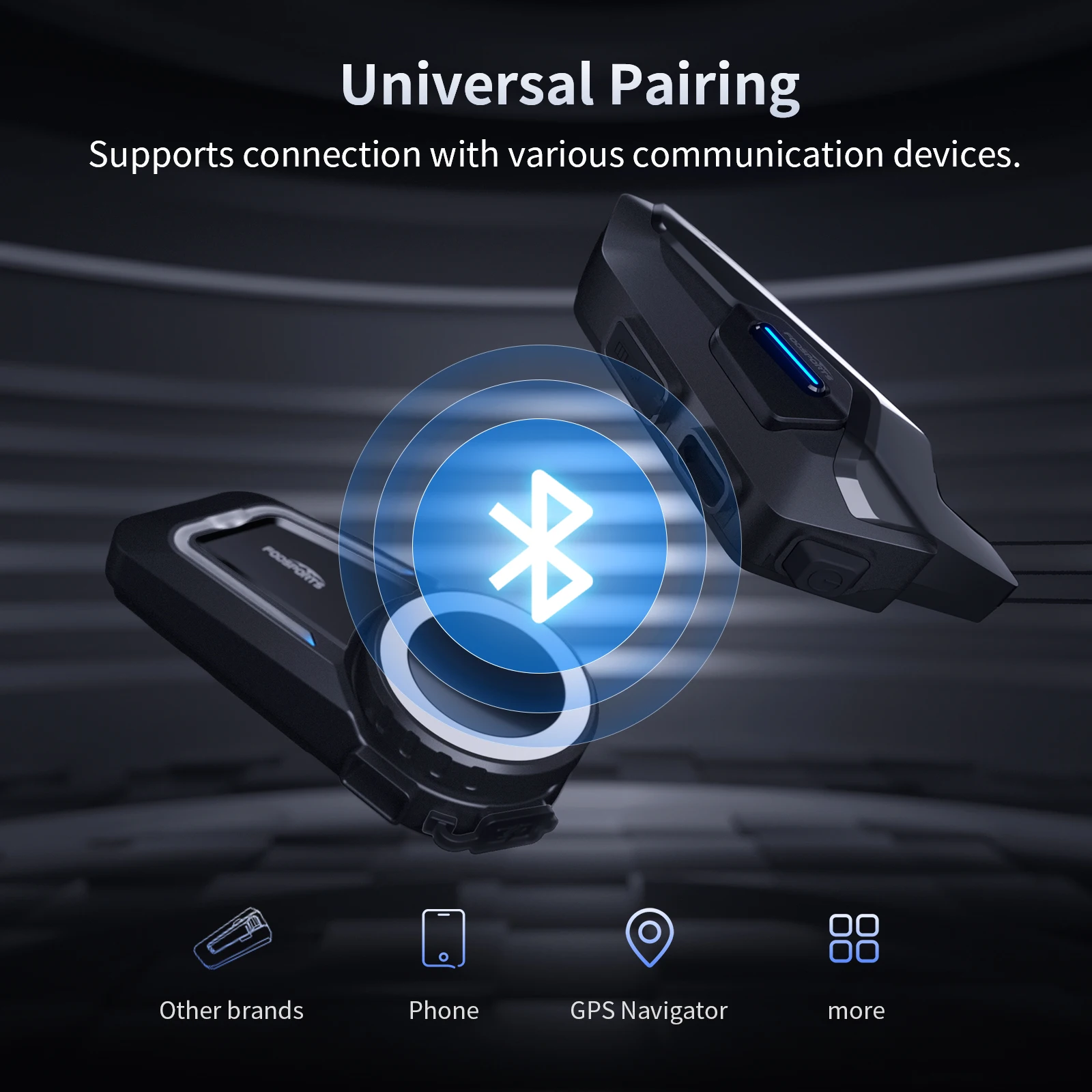 Fodsports T5 Motorcycle Bluetooth Intercom Helmet Intercom Headset,BT5.4.