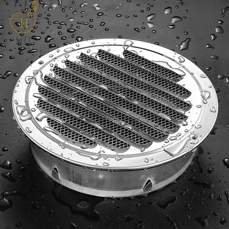 Stainless Steel Exterior Wall Air Vent Grille Round Air Vent Grille Insect Protection Ducting Ventilation Tool