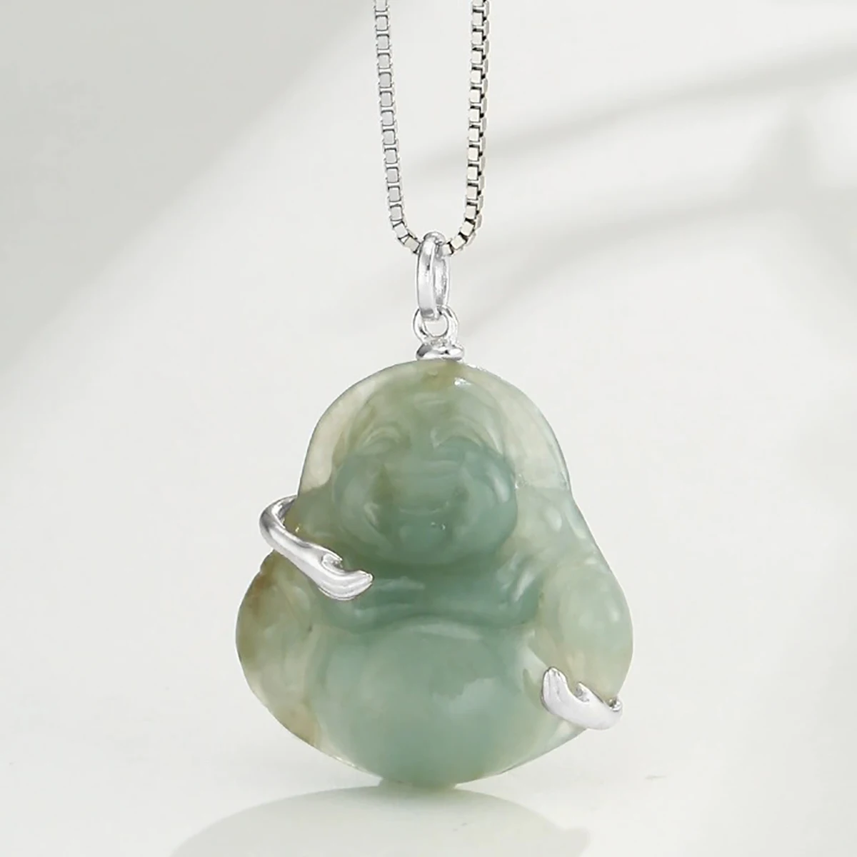 925 Sterling Silver Chain Necklace Bezel Blanks Triangle Embrace Jade Pendant Base Setting Trays Diy Jewelry Findings