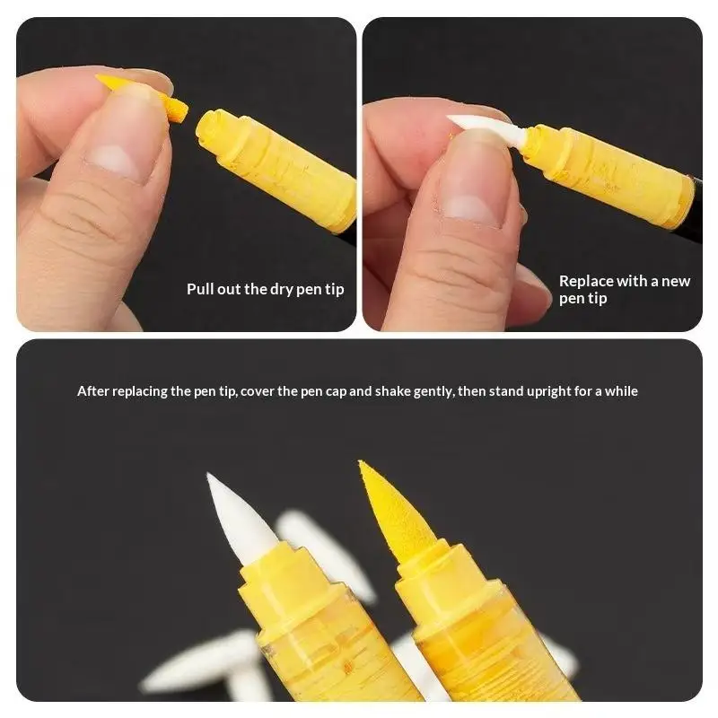

10/20Pcs Replacement Cores For Acrylic Paint Markers Soft Core Rock Tips DIY For Kids Painting School Supplies Stationery