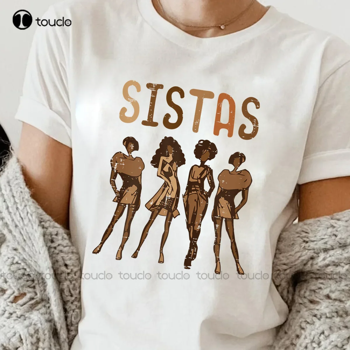 Black History Sistas Melanin Pride African American Melanin Girl Women T-Shirt O-Neck Streetwear Oversized Xs-5Xl Custom Gift