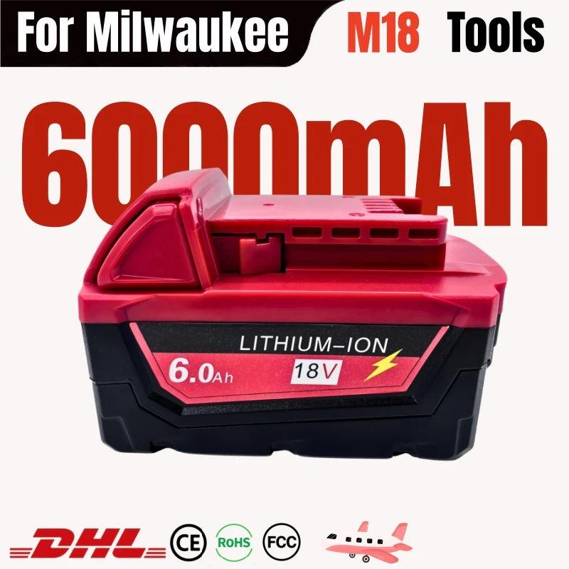 

Replacement for Milwaukee M18 18V power tool batteries M18B5 XC Li-ion battery 48-11-1815 2604-20 48-11-1850 charger