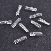 10 Pcs 12 V 1.2 W T5 Glass Light Bulbs For Dashboard Instrument Panel And Brake Lighting Applications