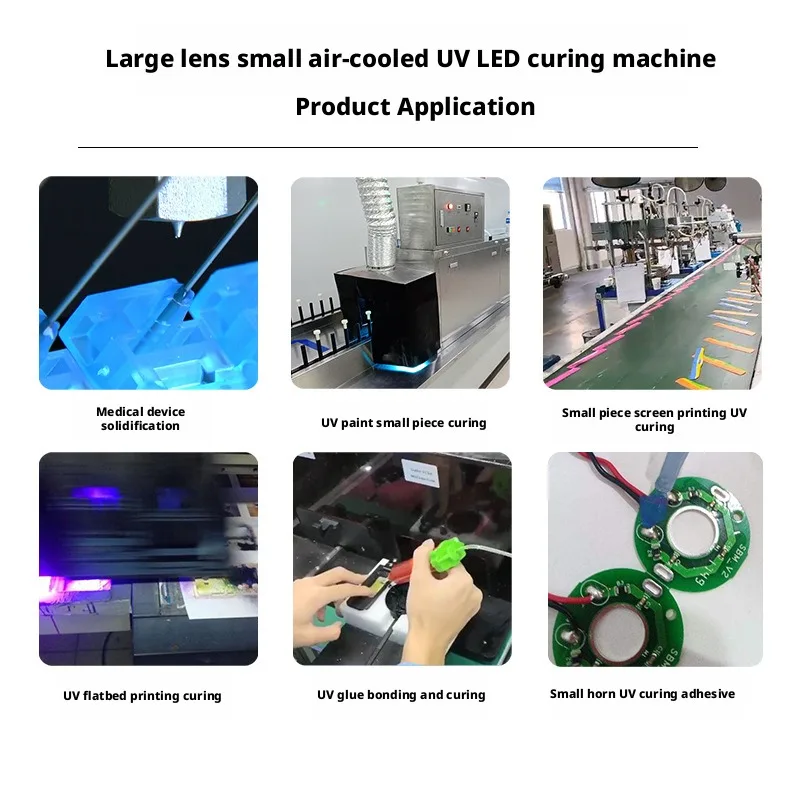 Uv Curing Lamp Large Lens Led Air-Cooled Point Light Source Adhesive Bonding Quick Drying Uv Small Handheld Curing Machine