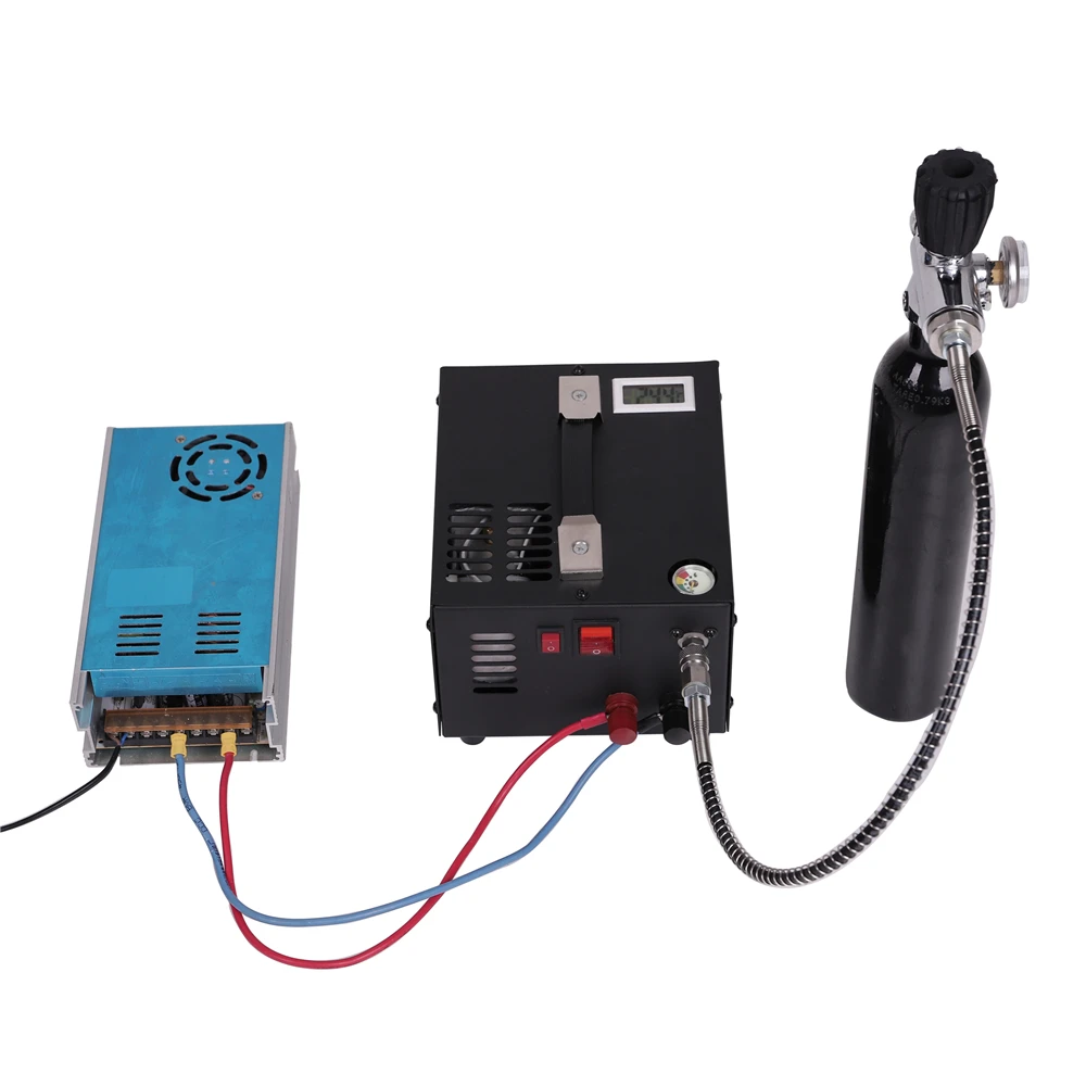 Simple Model 12V Portable 4500 PSI Air Compressor High Pressure PCP Pump With Converter and Filter