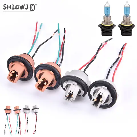 LED 전구 거치대 LED 소켓 어댑터 커넥터, 주차 사이드 라이트 램프 와이어링 하네스 어댑터 소켓, T20 7440 7443, 2 개