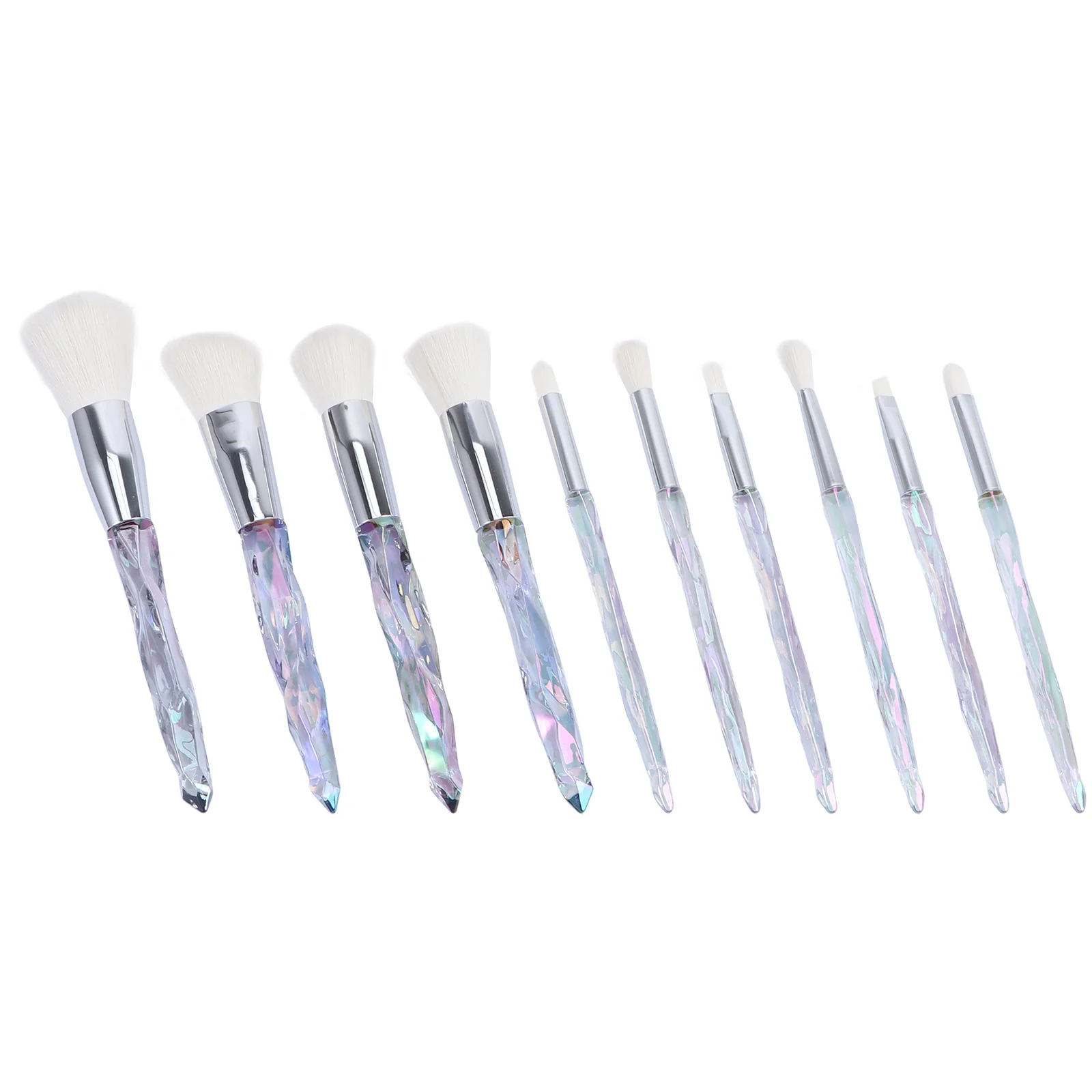10-teiliges Pinsel-Set, ultraweiches Faserhaar für makellose Anwendung, Gesichtspuder, Rouge, Textmarker, Lidschatten, professionell