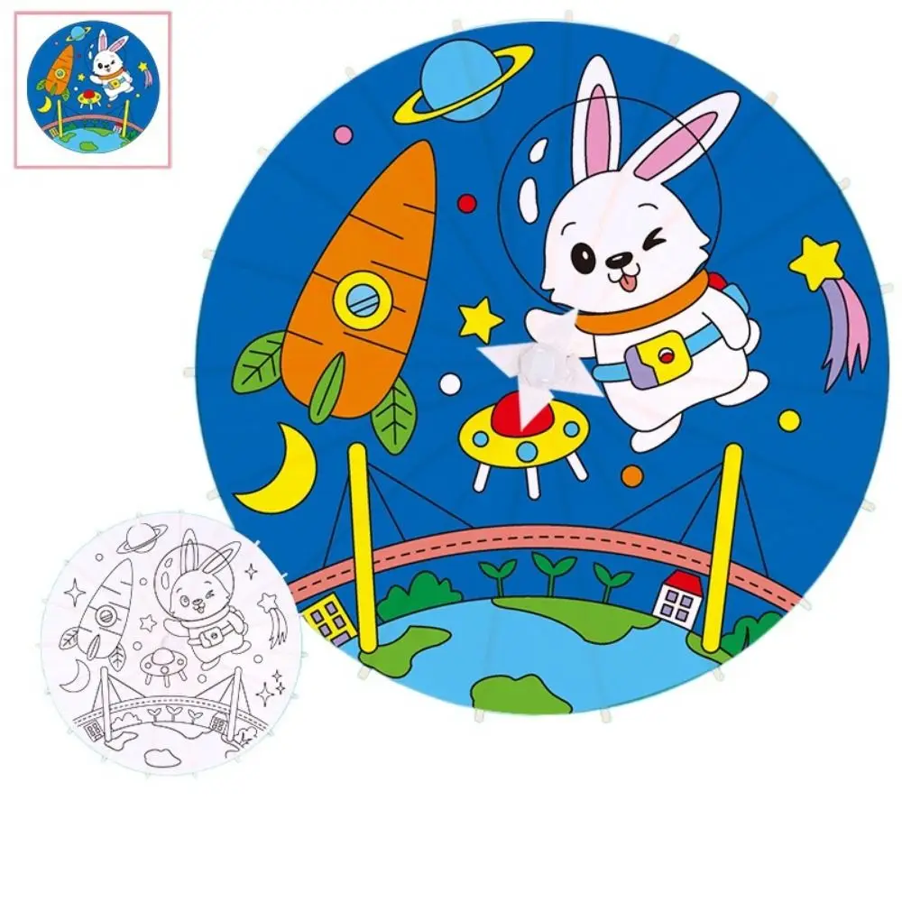 

Винтажный зонт из масляной бумаги, сделай сам, деревянный зонт для рисования с длинной ручкой, ручная роспись, удобная ручка, пустой бумажный зонт