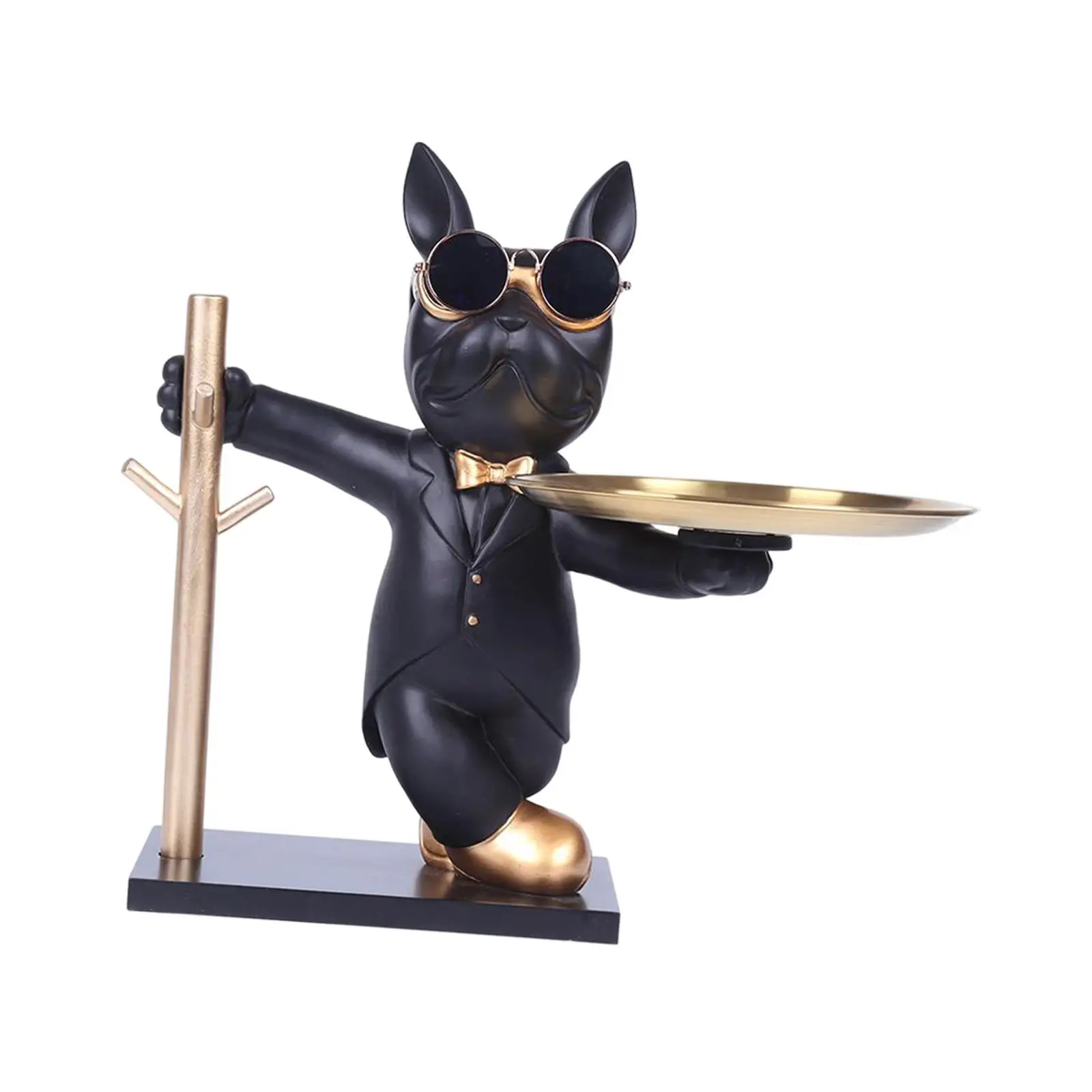 Cute Dog Figurine Storage Tray Modern Sculpture for Keys Watch Lipstick Living Room Table Decor Centerpiece