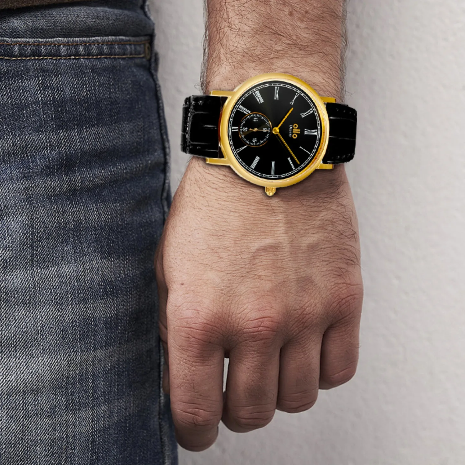 ساعات كوارتز للرجال والنساء من Deesio، أرقام رومانية، حزام جلدي، هدايا عصرية